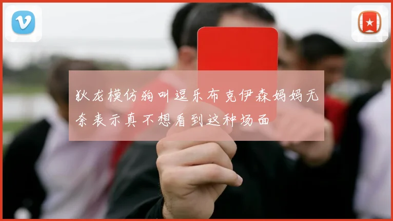 狄龙模仿狗叫逗乐布克伊森妈妈无奈表示真不想看到这种场面